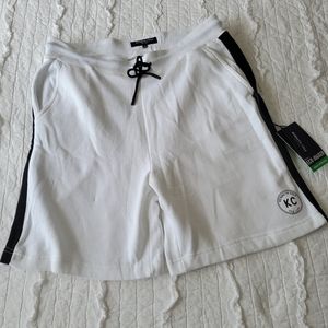 Kenneth Cole NY The Eco Jogger Shorts White L NWT